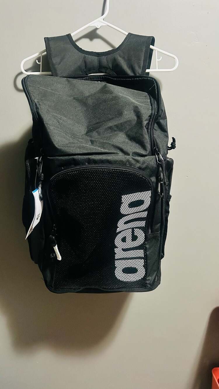 Arena Team Backpack 45L Swimming Sports Bag Black